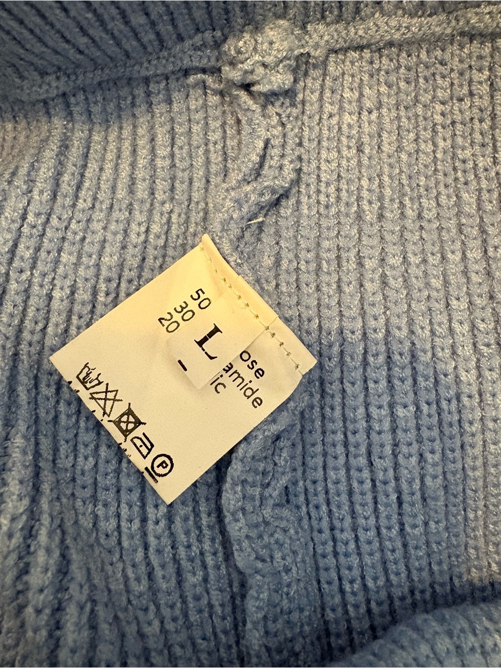 Light Blue Ribbed Knit Lounge Set - Picture 7 of 7